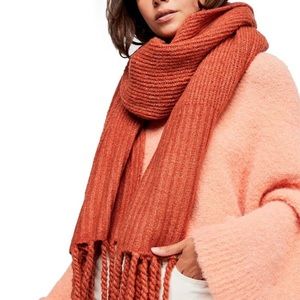 Brand new, terracotta, Free People Jaden scarf!